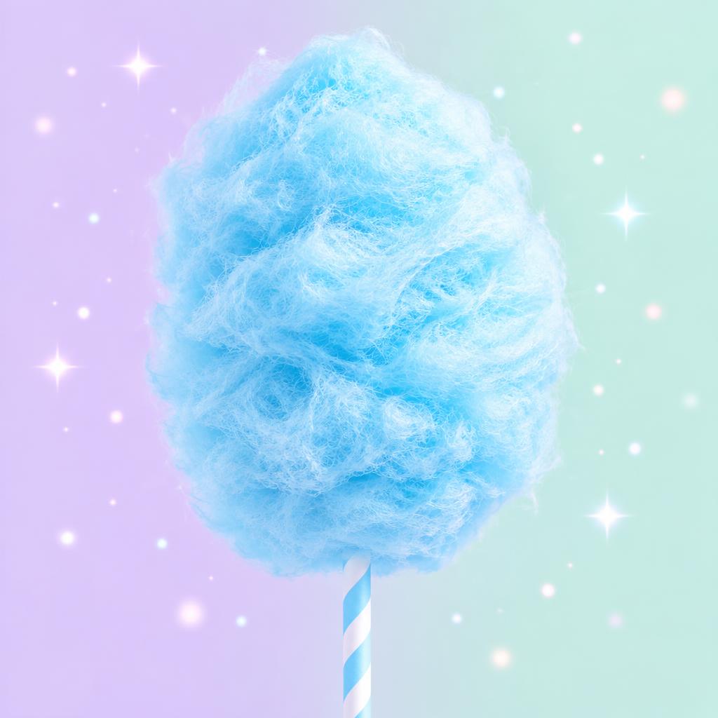 Blue raspberry candy floss